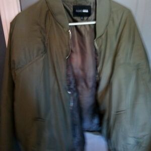 Women's olive green bomber jacket